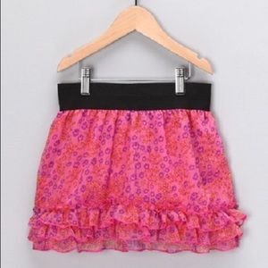 **NWT** PINK FLORAL CHIFFON SKIRT SZ 4
